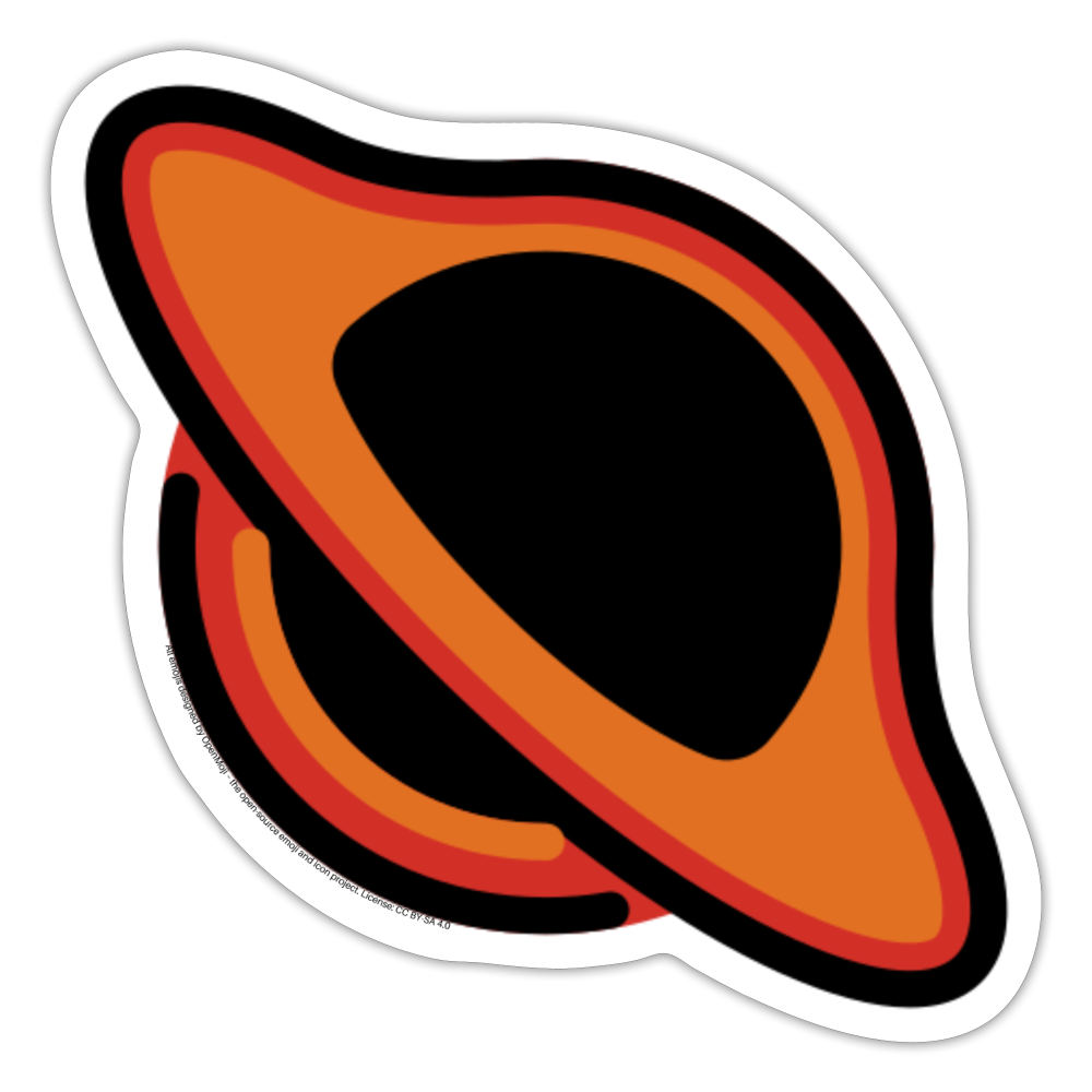 Black Hole Moji Sticker - Emoji.Express - white matte