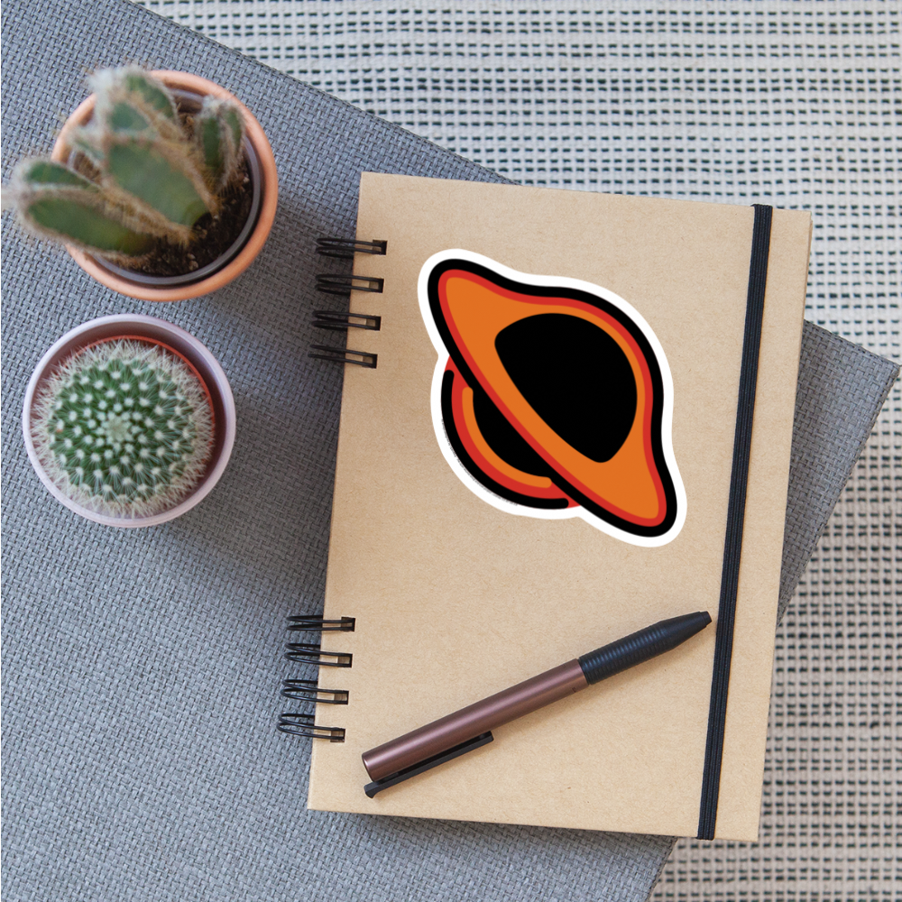 Black Hole Moji Sticker - Emoji.Express - white matte