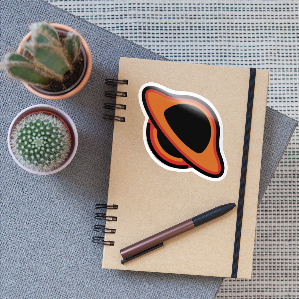 Black Hole Moji Sticker - Emoji.Express - white glossy