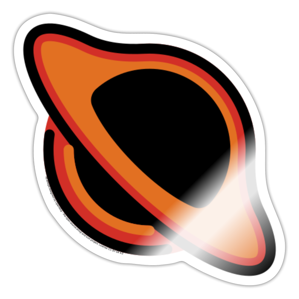 Black Hole Moji Sticker - Emoji.Express - white glossy