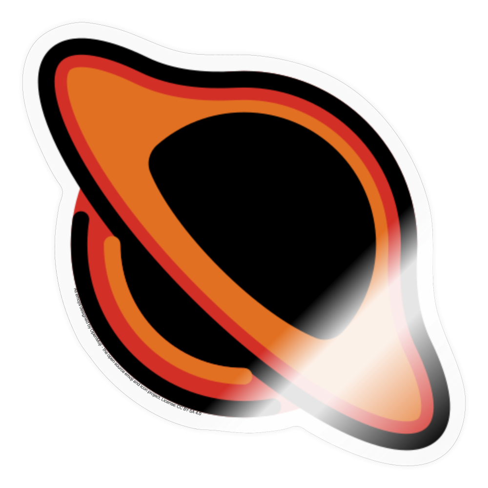 Black Hole Moji Sticker - Emoji.Express - transparent glossy