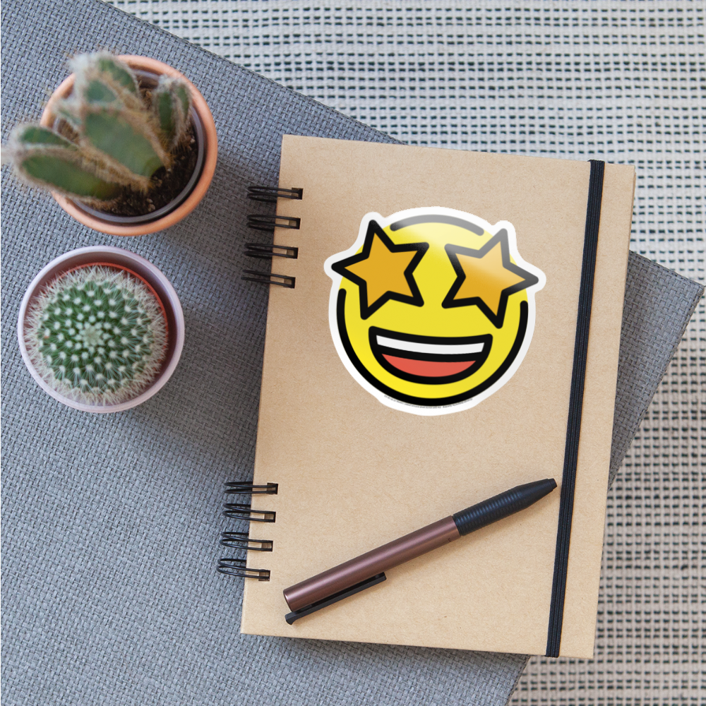 Star Struck Moji Sticker - Emoji.Express - white glossy