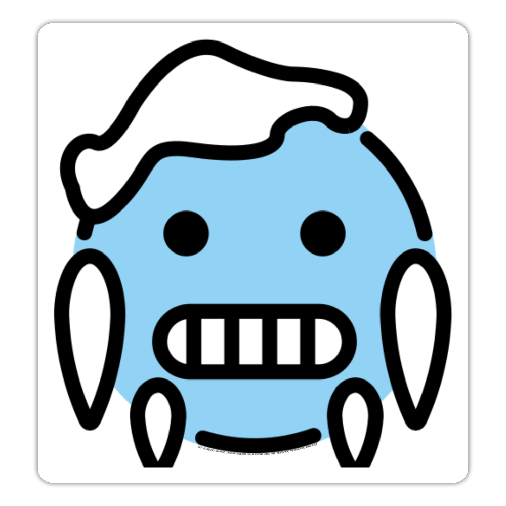 Cold Face Moji Sticker - Emoji.Express - white matte