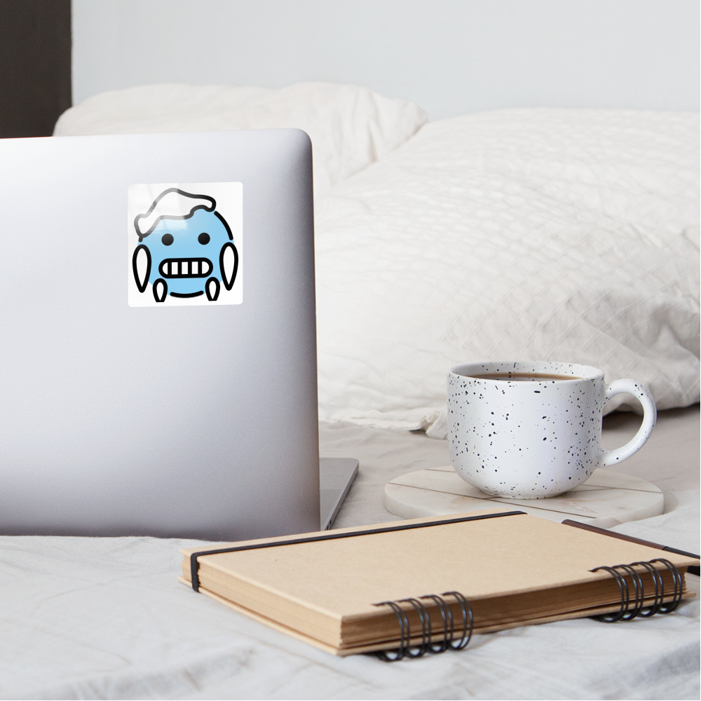 Cold Face Moji Sticker - Emoji.Express - white glossy