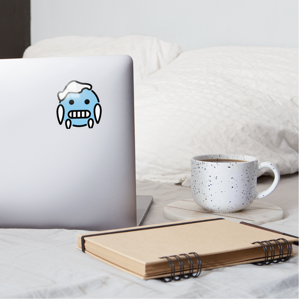 Cold Face Moji Sticker - Emoji.Express - transparent glossy