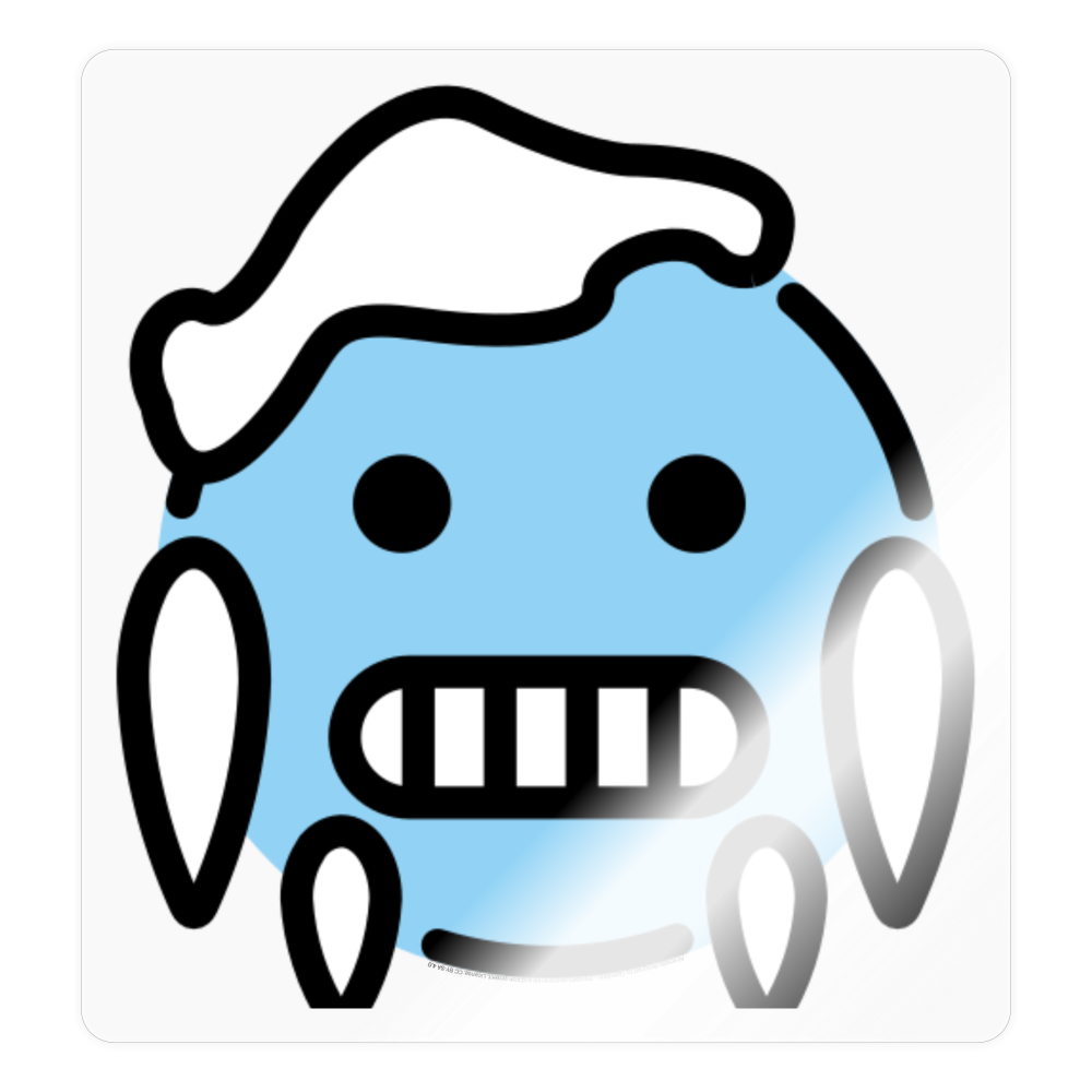 Cold Face Moji Sticker - Emoji.Express - transparent glossy