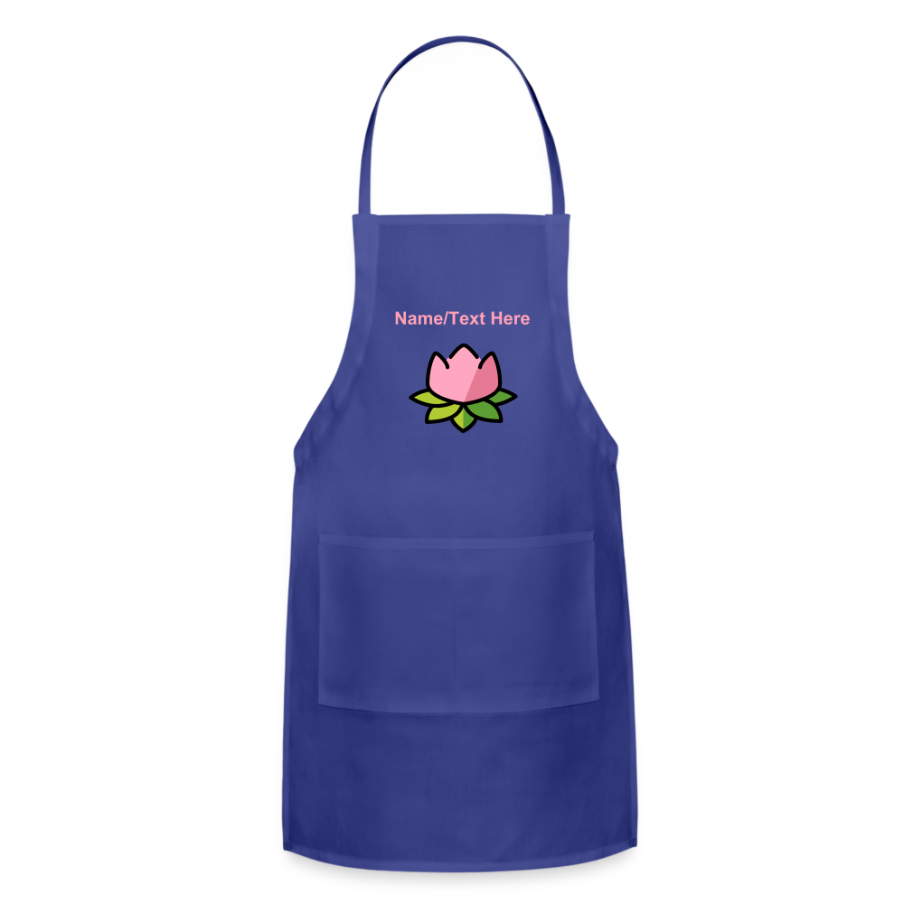 Customizable Lotus Moji Adjustable Apron - Emoji.Express - royal blue