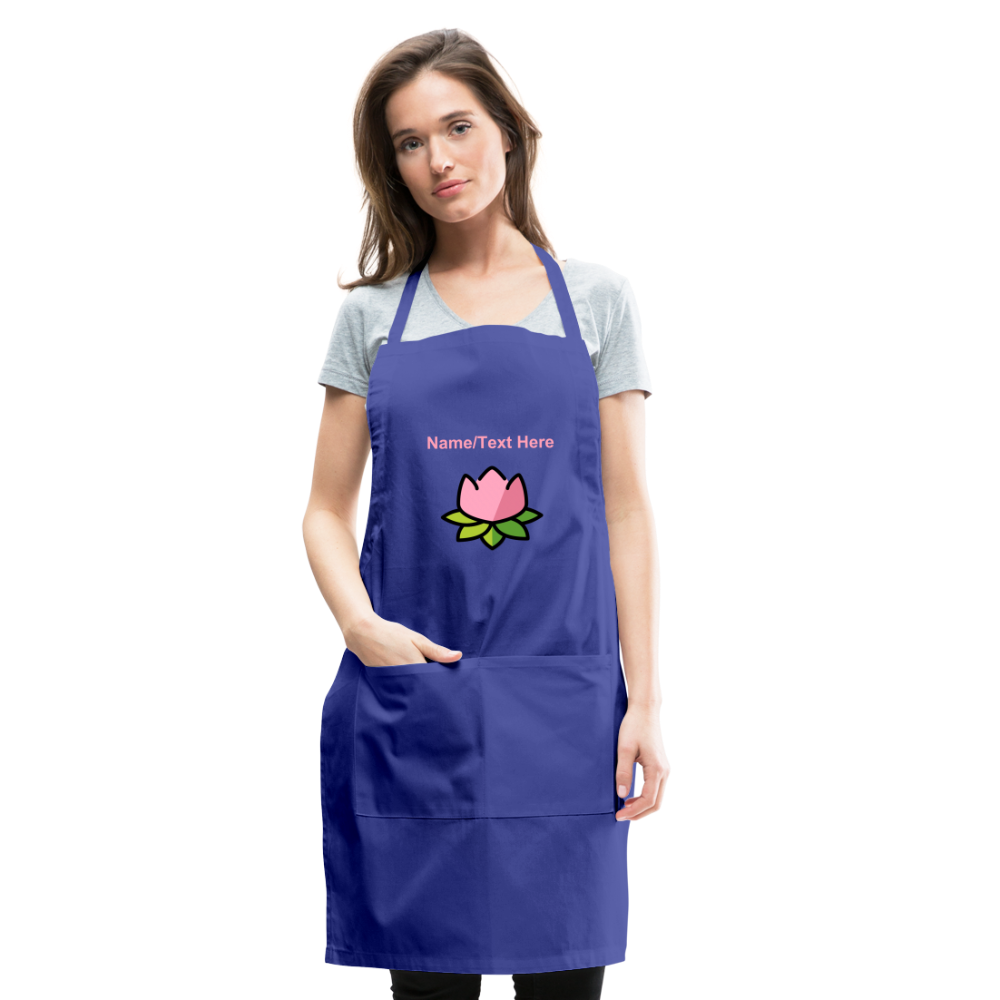 Customizable Lotus Moji Adjustable Apron - Emoji.Express - royal blue