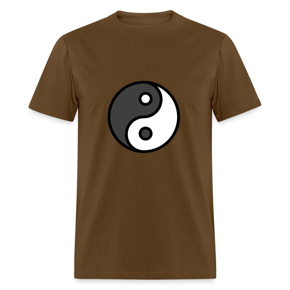 Yin Yang Emoji Unisex Classic T-Shirt - Emoji.Express - brown