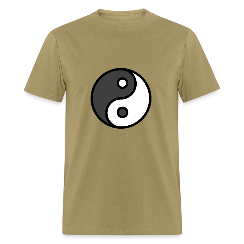 Yin Yang Emoji Unisex Classic T-Shirt - Emoji.Express - khaki
