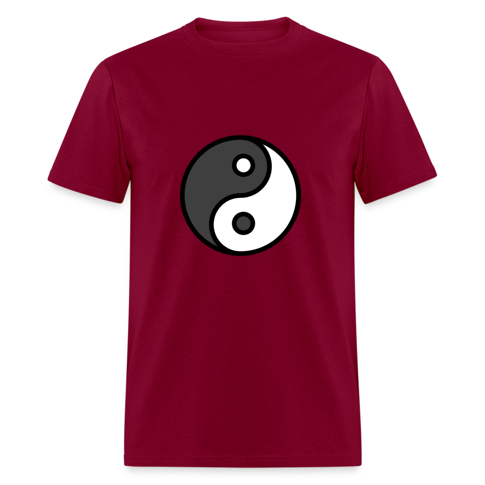 Yin Yang Emoji Unisex Classic T-Shirt - Emoji.Express - burgundy