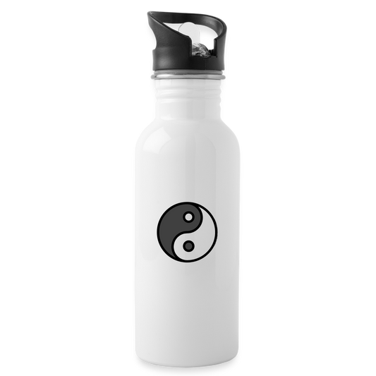 Yin Yang Moji Water Bottle - Emoji.Express - white