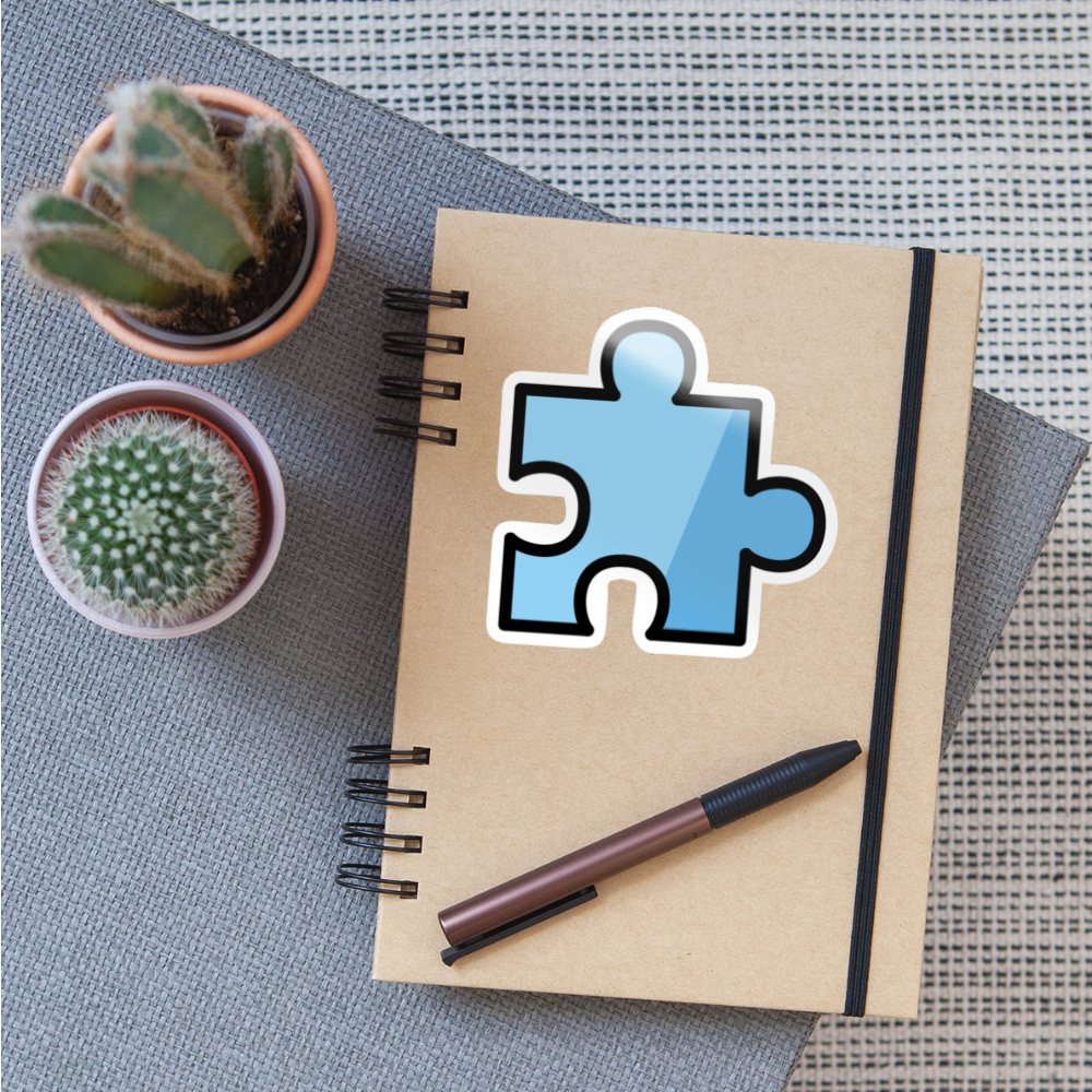 Puzzle Piece Moji Sticker - Emoji.Express - white glossy