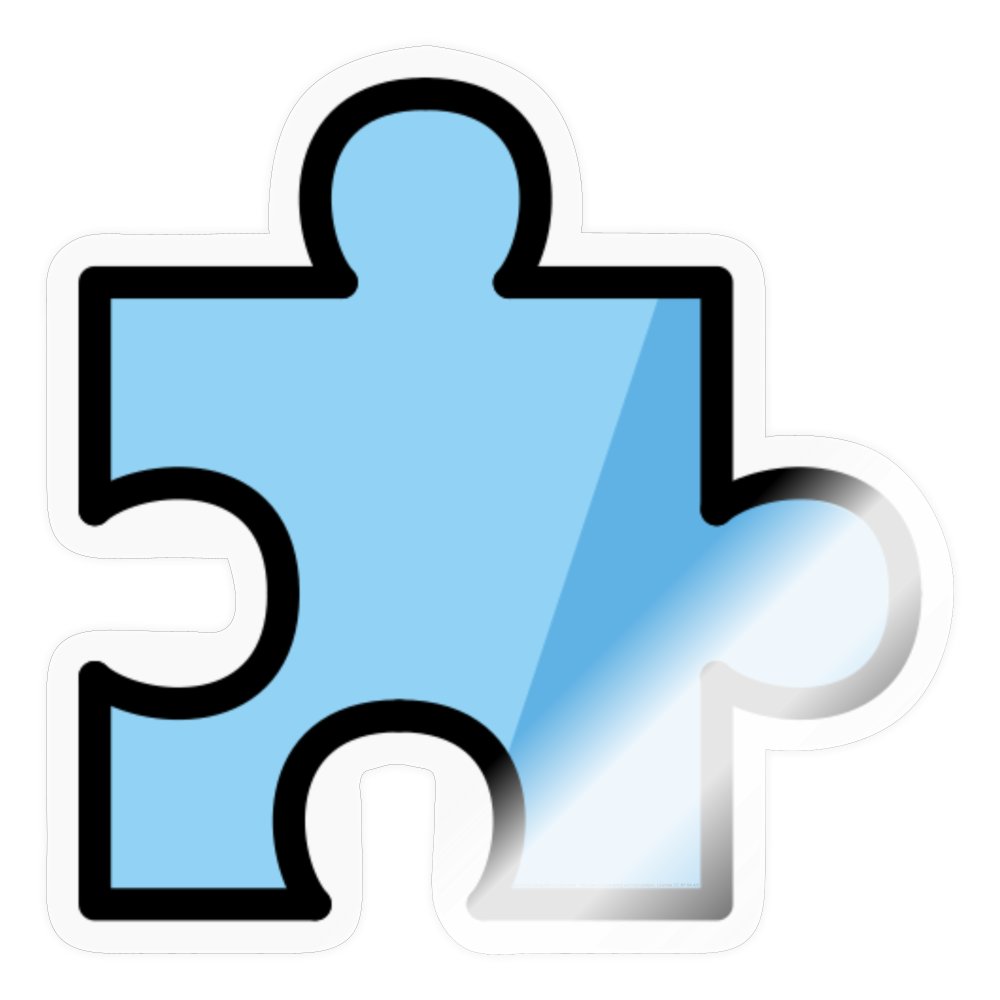 Puzzle Piece Moji Sticker - Emoji.Express - transparent glossy