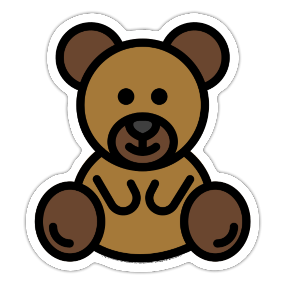 Teddy Bear Moji Sticker - Emoji.Express - white matte