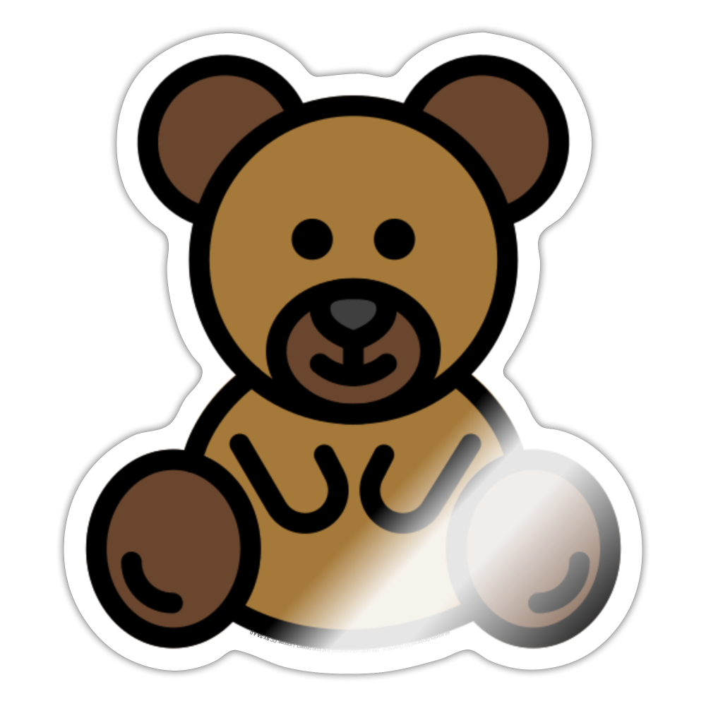 Teddy Bear Moji Sticker - Emoji.Express - white glossy