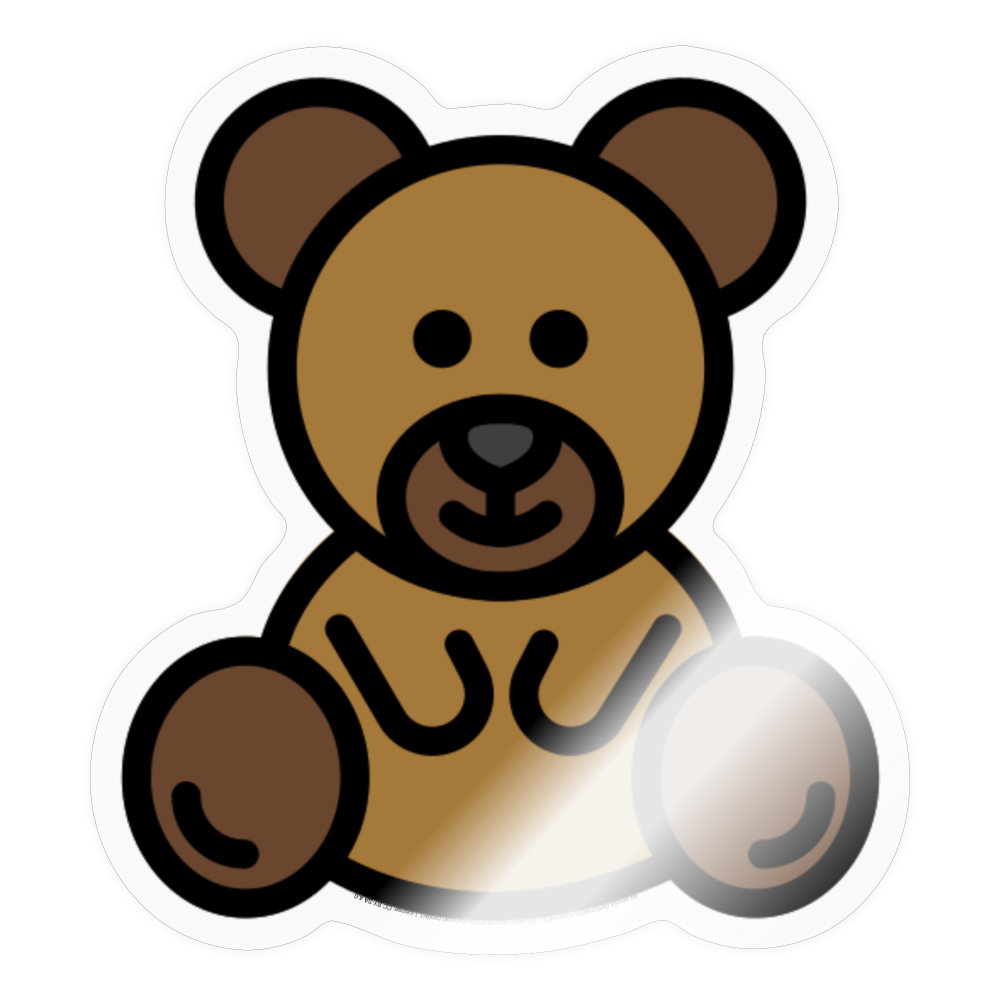 Teddy Bear Moji Sticker - Emoji.Express - transparent glossy