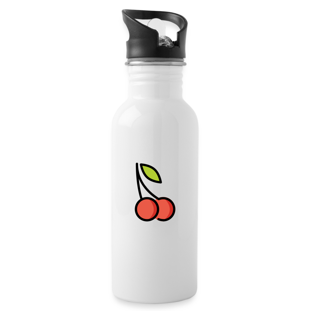 Cherries Moji Water Bottle - Emoji.Express - white