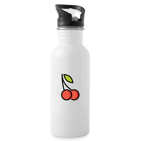 Cherries Moji Water Bottle - Emoji.Express - white