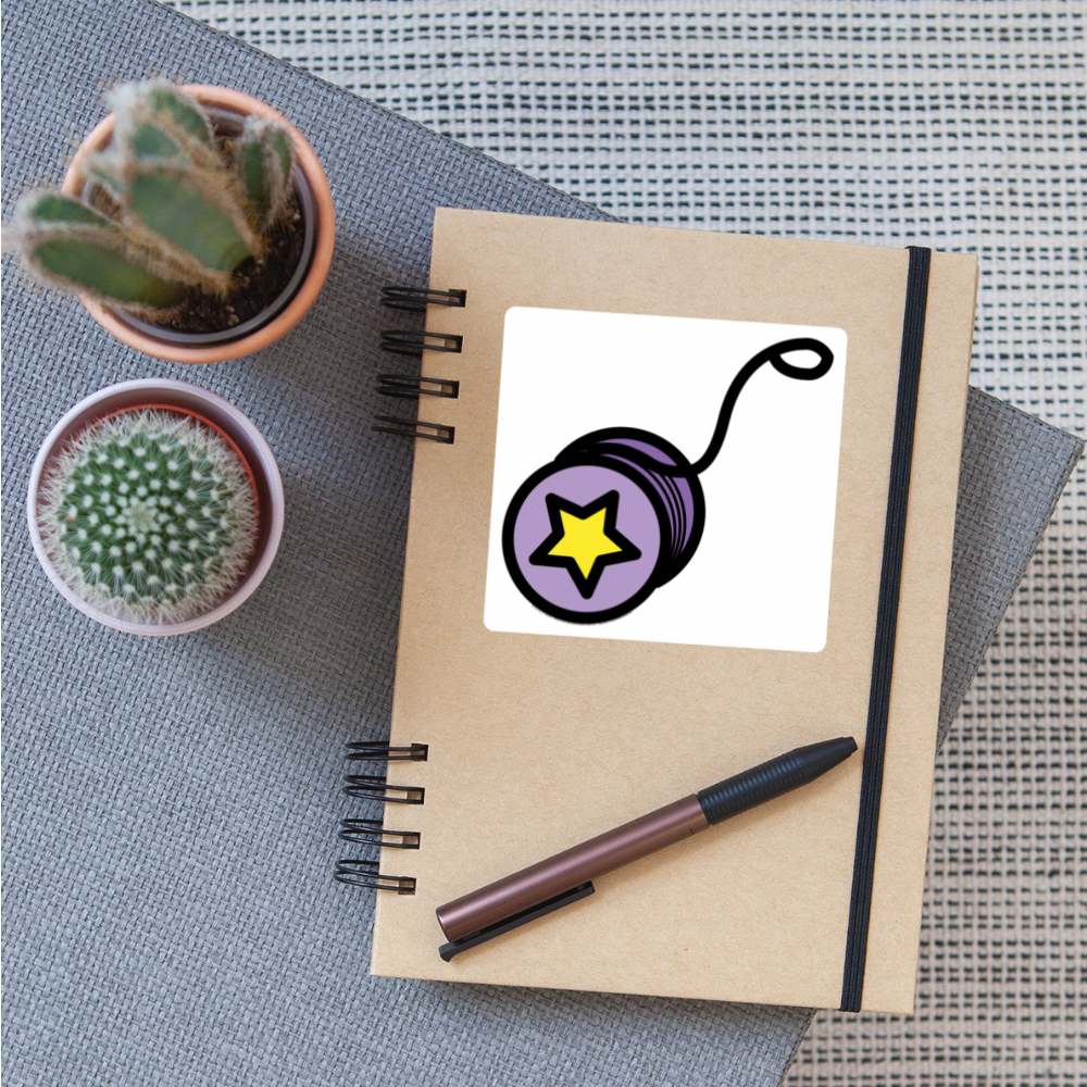 Yo-yo Moji Sticker - Emoji.Express - white matte