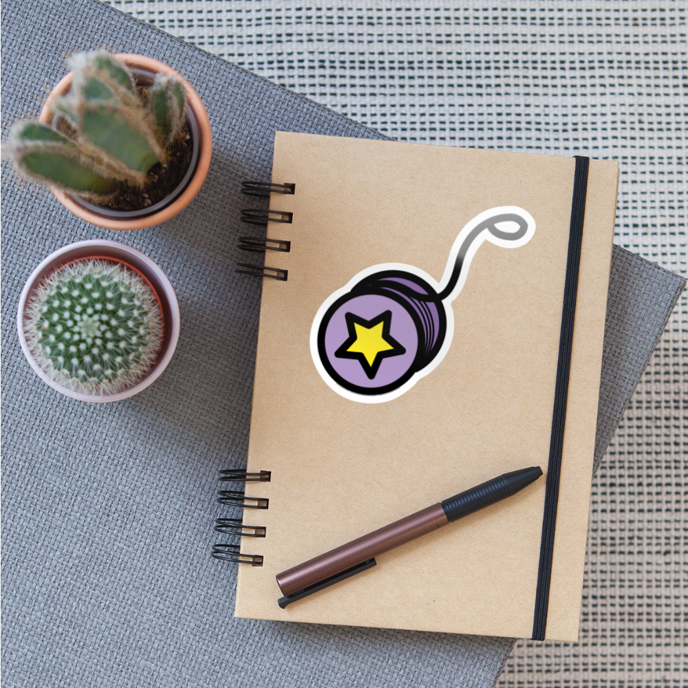 Yo-yo Moji Sticker - Emoji.Express - white glossy