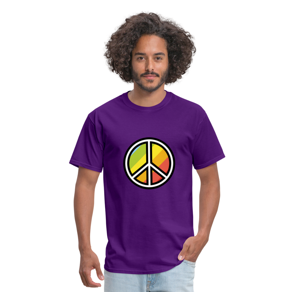 Peace Symbol Moji Unisex Classic T-Shirt - Emoji.Express - purple