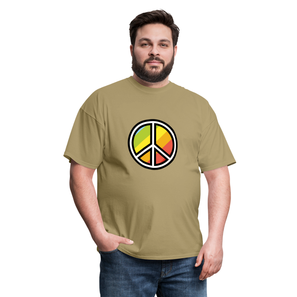 Peace Symbol Moji Unisex Classic T-Shirt - Emoji.Express - khaki