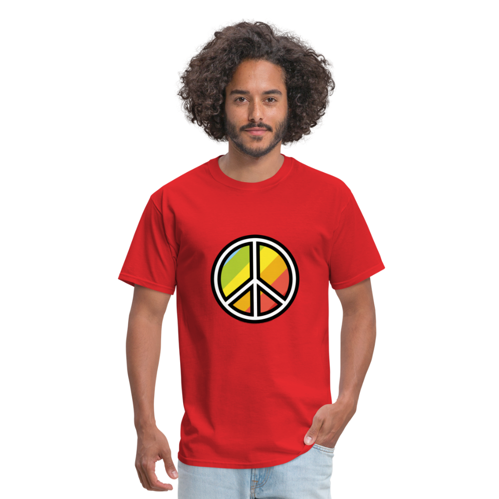 Peace Symbol Moji Unisex Classic T-Shirt - Emoji.Express - red