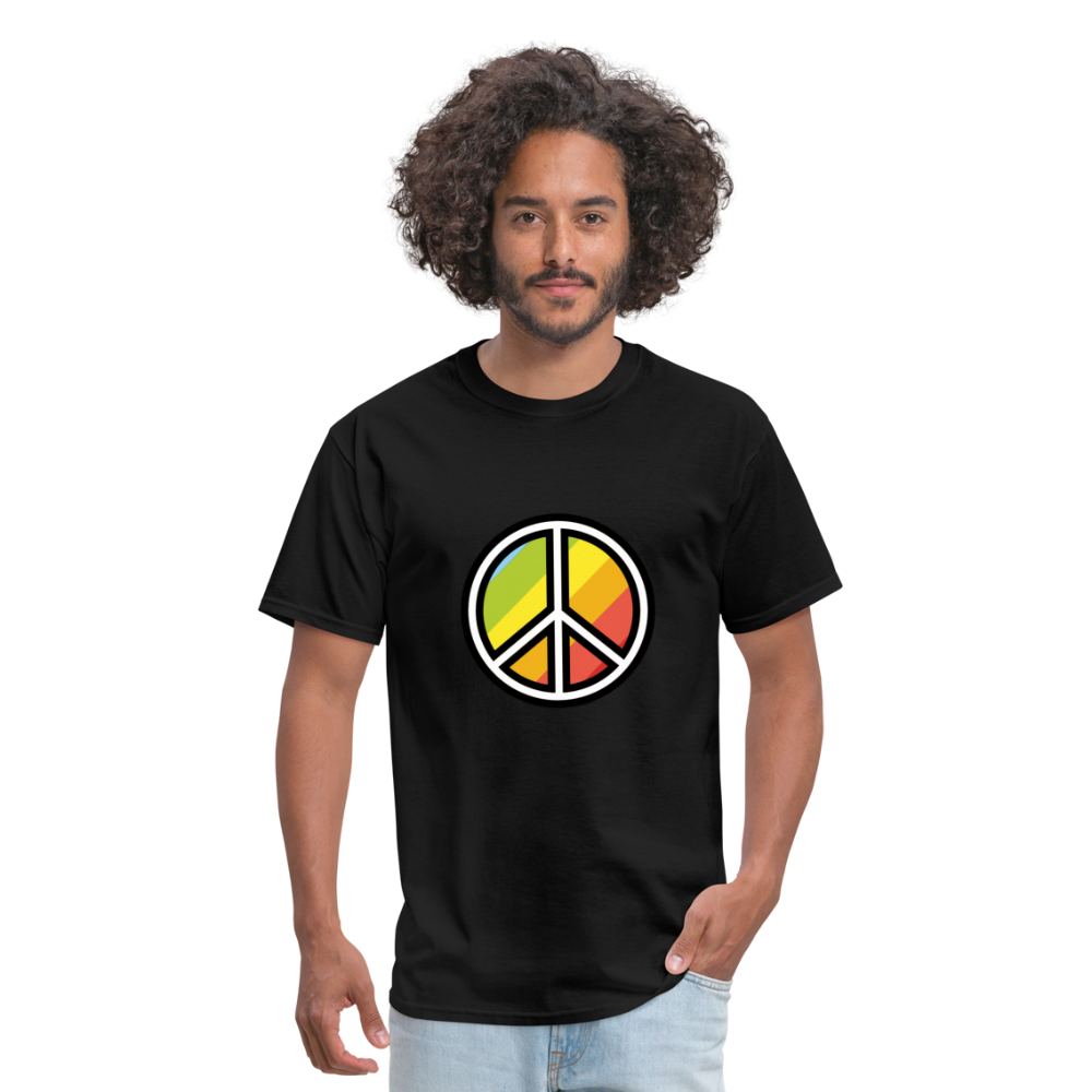Peace Symbol Moji Unisex Classic T-Shirt - Emoji.Express - black