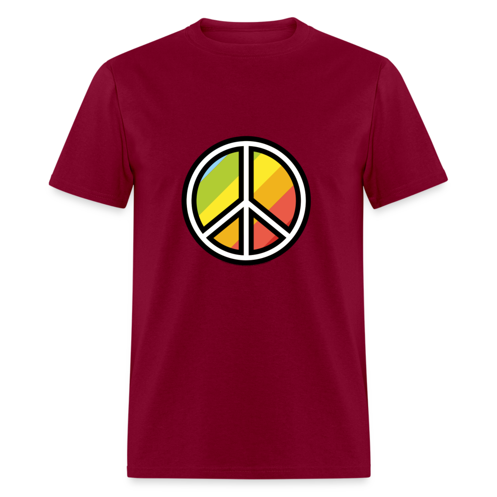 Peace Symbol Moji Unisex Classic T-Shirt - Emoji.Express - burgundy