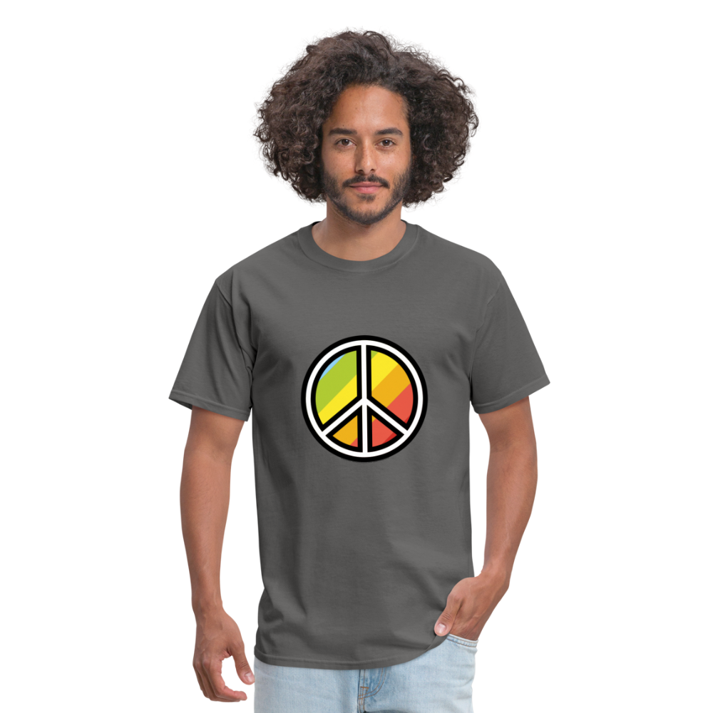 Peace Symbol Moji Unisex Classic T-Shirt - Emoji.Express - charcoal