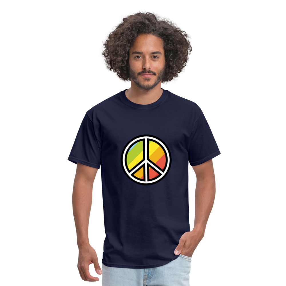 Peace Symbol Moji Unisex Classic T-Shirt - Emoji.Express - navy