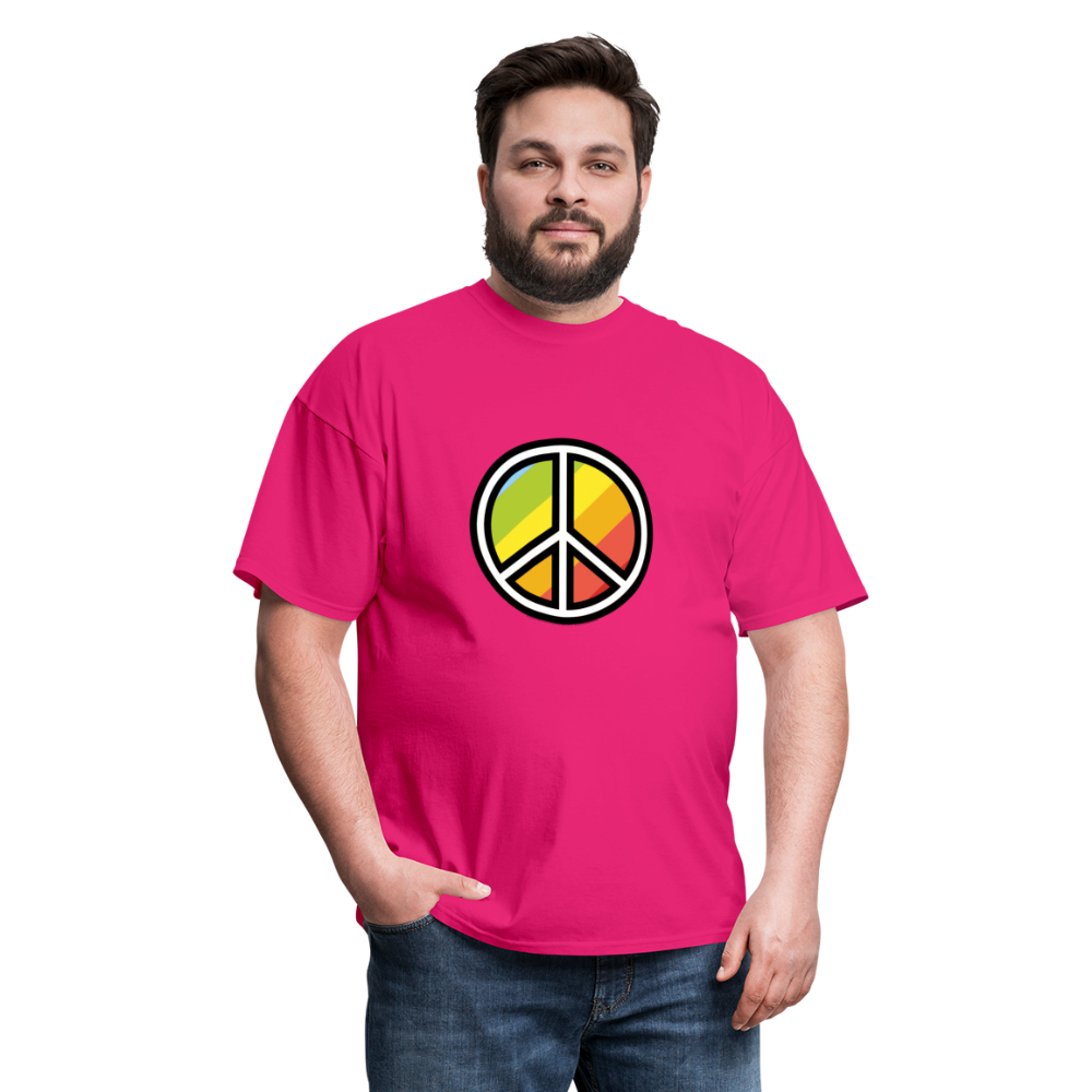 Peace Symbol Moji Unisex Classic T-Shirt - Emoji.Express - fuchsia