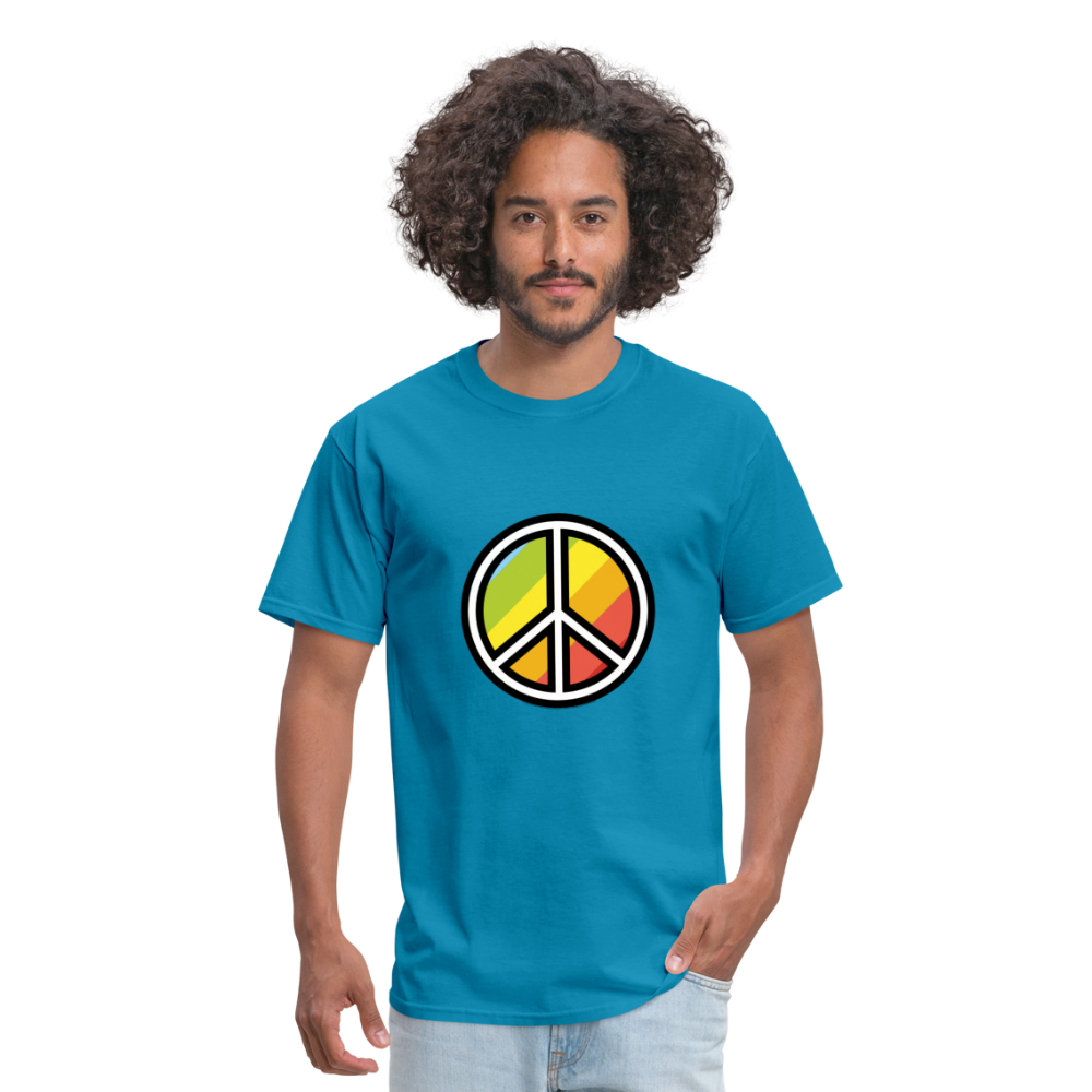 Peace Symbol Moji Unisex Classic T-Shirt - Emoji.Express - turquoise