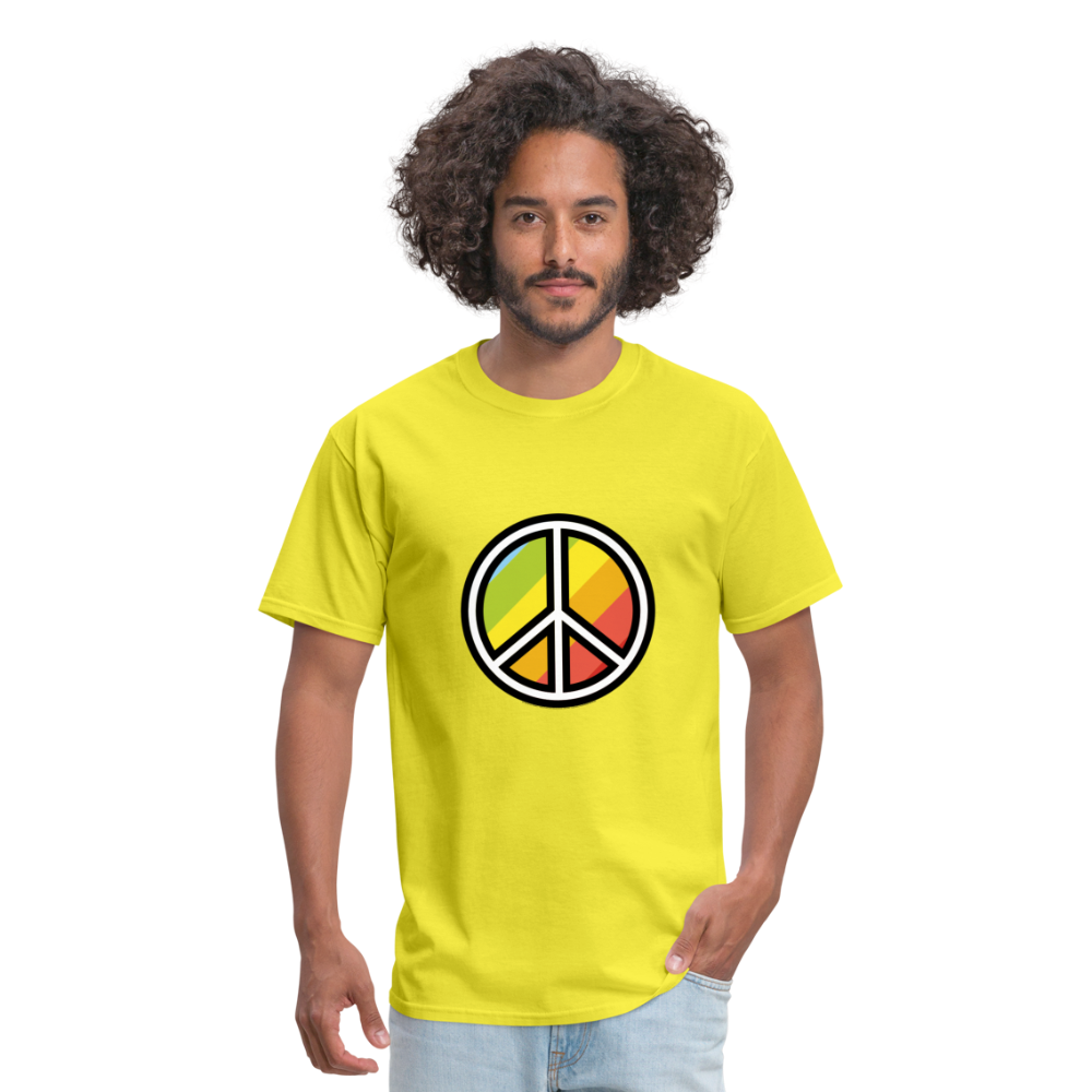 Peace Symbol Moji Unisex Classic T-Shirt - Emoji.Express - yellow