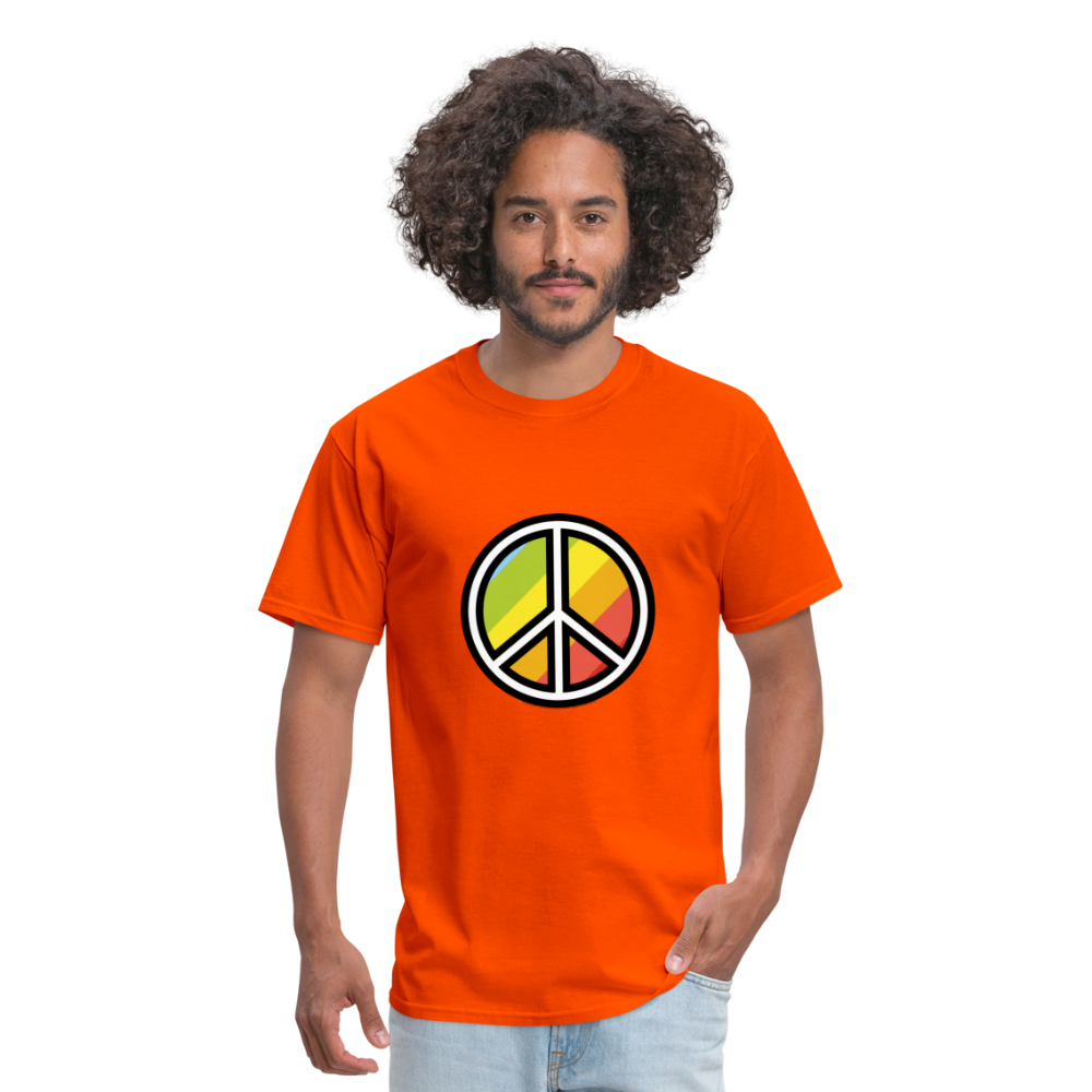 Peace Symbol Moji Unisex Classic T-Shirt - Emoji.Express - orange