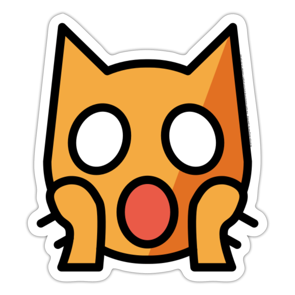 Weary Cat Moji Sticker - Emoji.Express - white matte