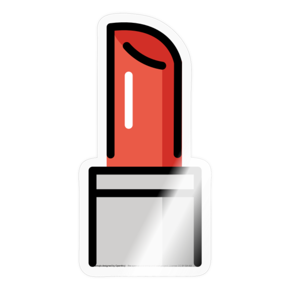 Lipstick Moji Sticker - Emoji.Express - transparent glossy