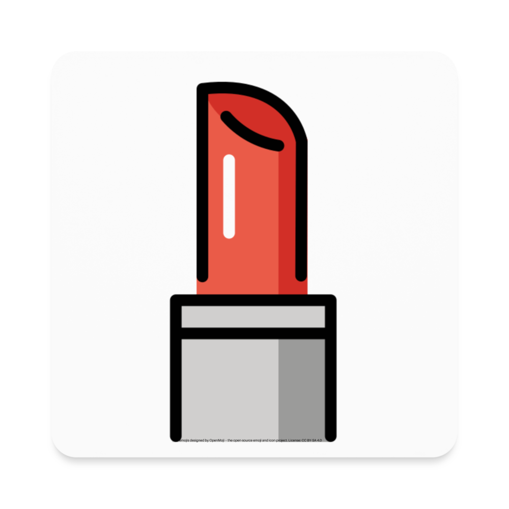 Lipstick Moji Square Magnet - Emoji.Express - white