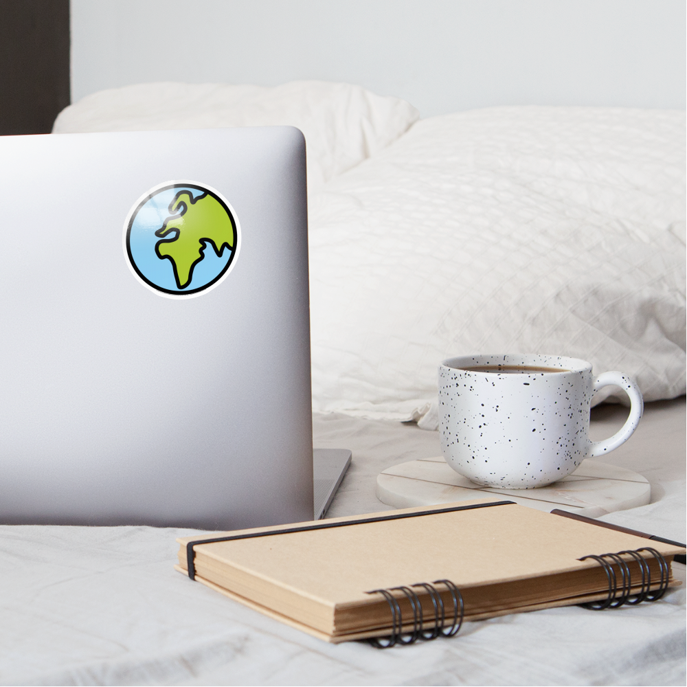 Globe Showing Europe-Africa Moji Sticker - Emoji.Express - white glossy