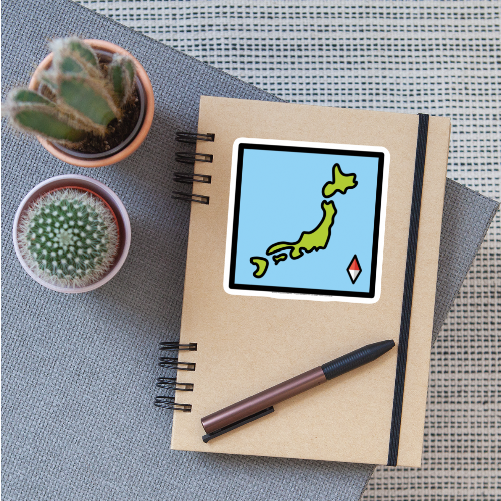 Map of Japan Moji Sticker - Emoji.Express - white matte