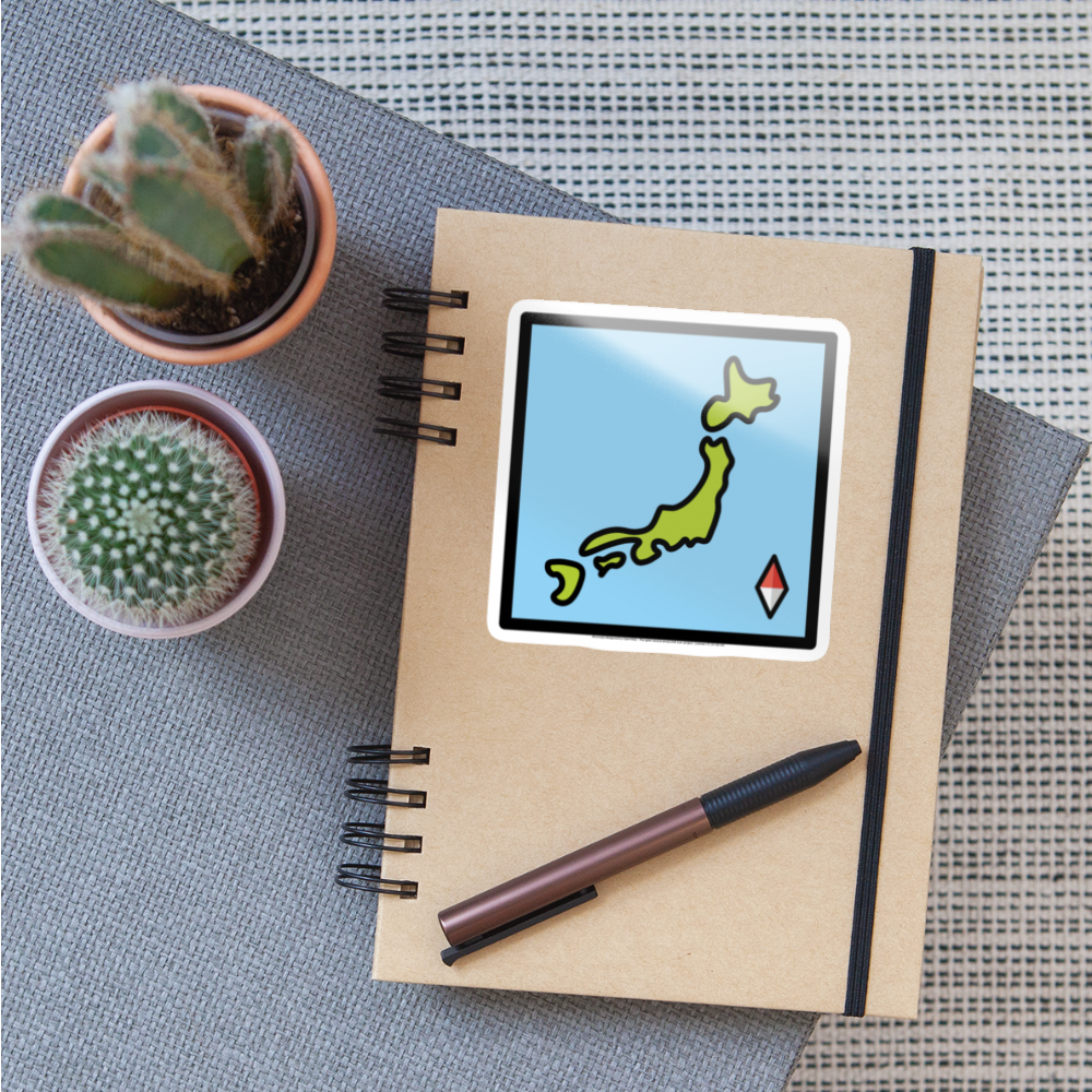 Map of Japan Moji Sticker - Emoji.Express - white glossy