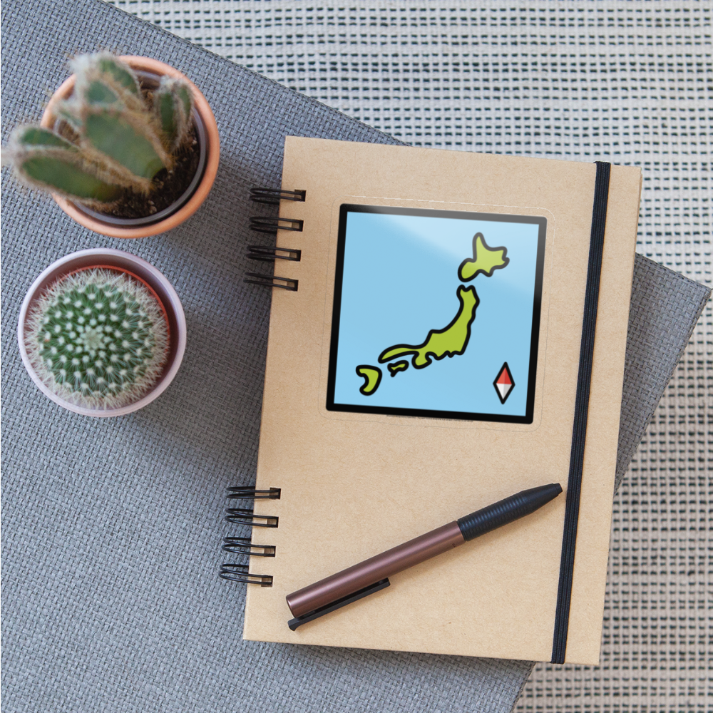 Map of Japan Moji Sticker - Emoji.Express - transparent glossy