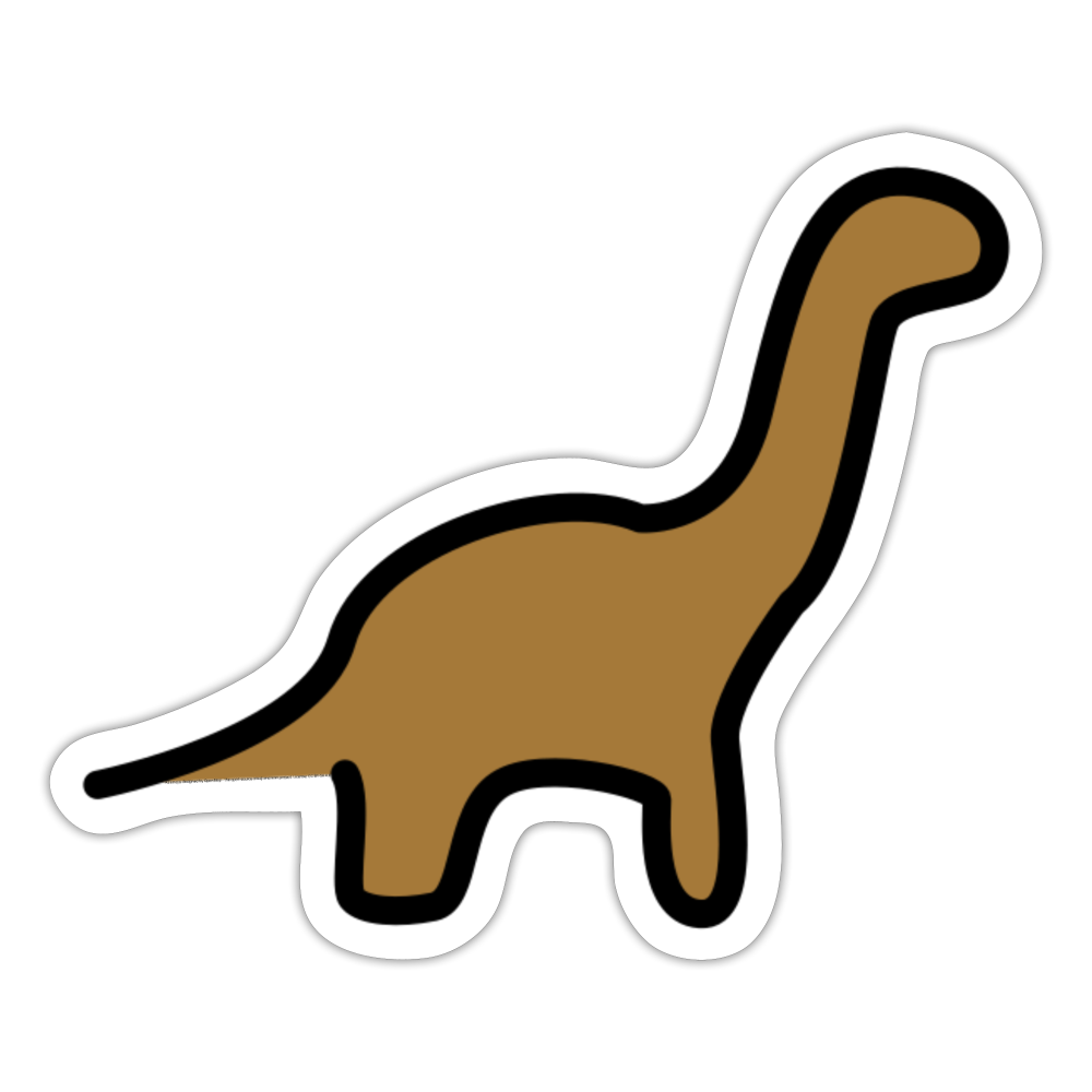 Sauropod Moji Sticker - Emoji.Express - white matte