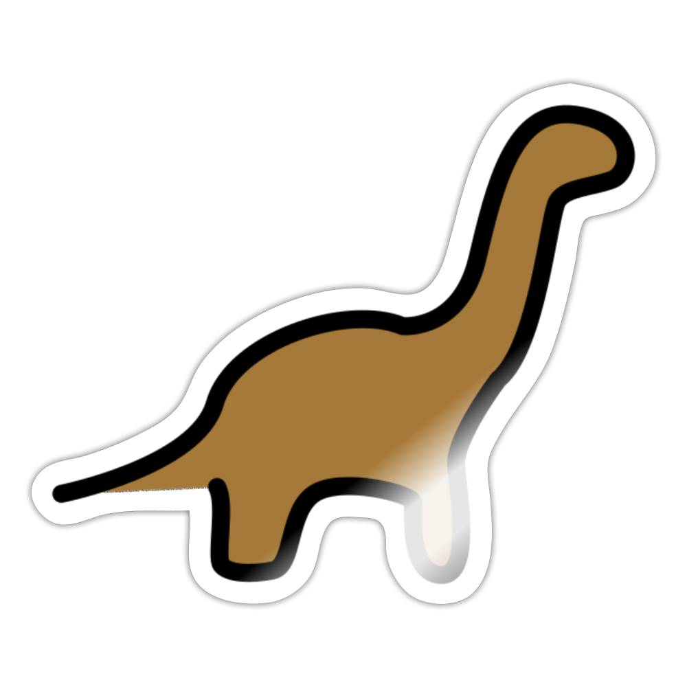 Sauropod Moji Sticker - Emoji.Express - white glossy