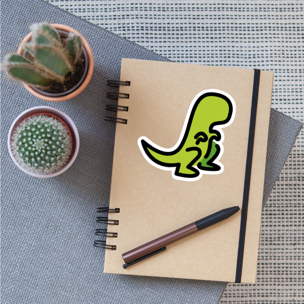 T-Rex Moji Sticker - Emoji.Express - white matte