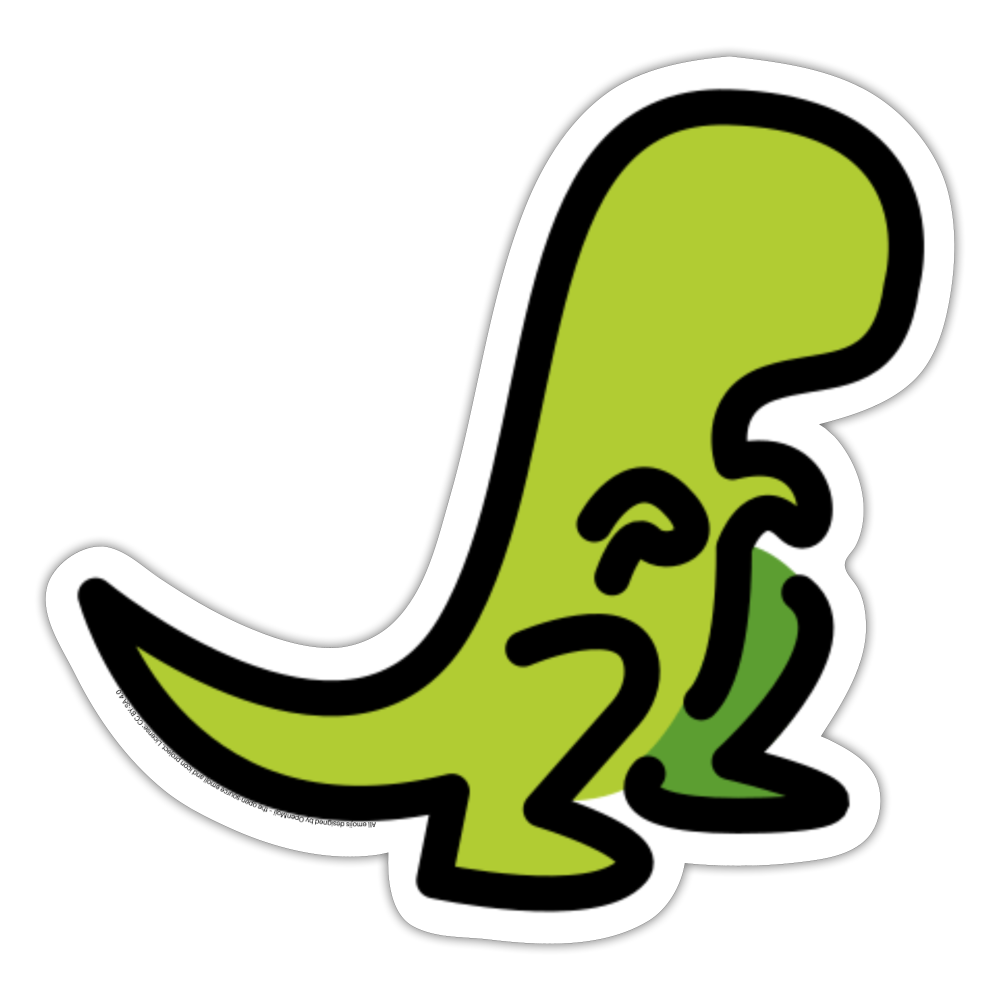 T-Rex Moji Sticker - Emoji.Express - white matte