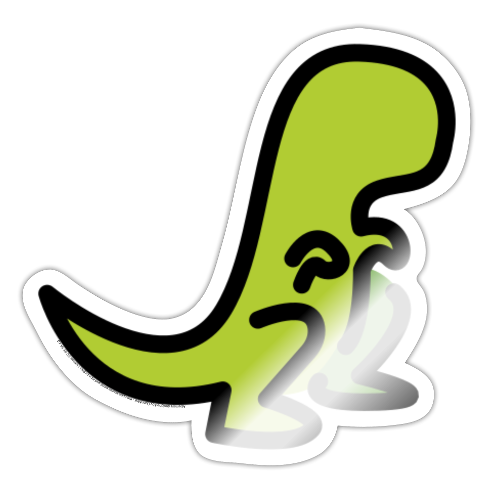 T-Rex Moji Sticker - Emoji.Express - white glossy