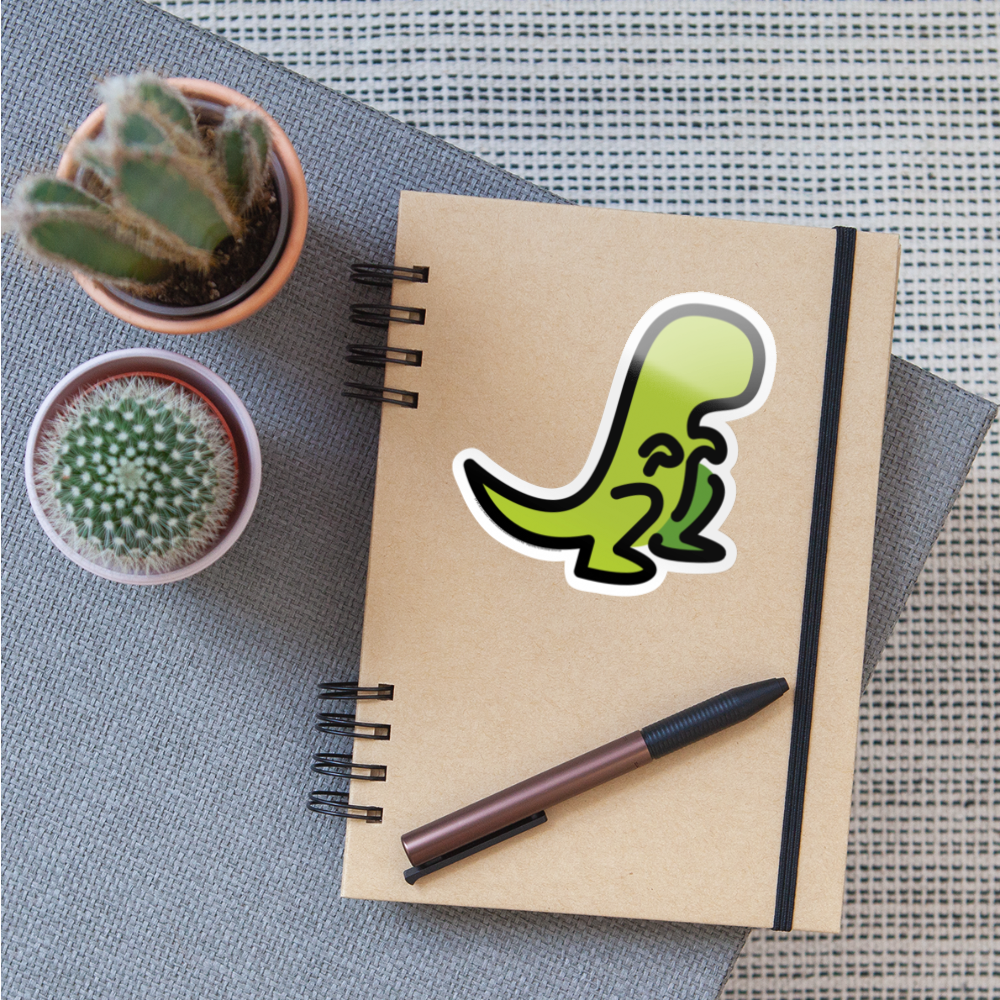 T-Rex Moji Sticker - Emoji.Express - white glossy