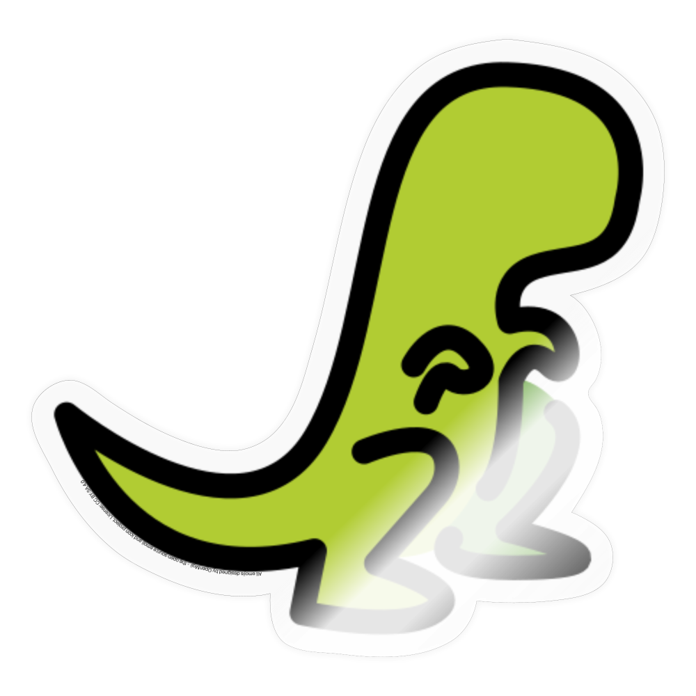 T-Rex Moji Sticker - Emoji.Express - transparent glossy